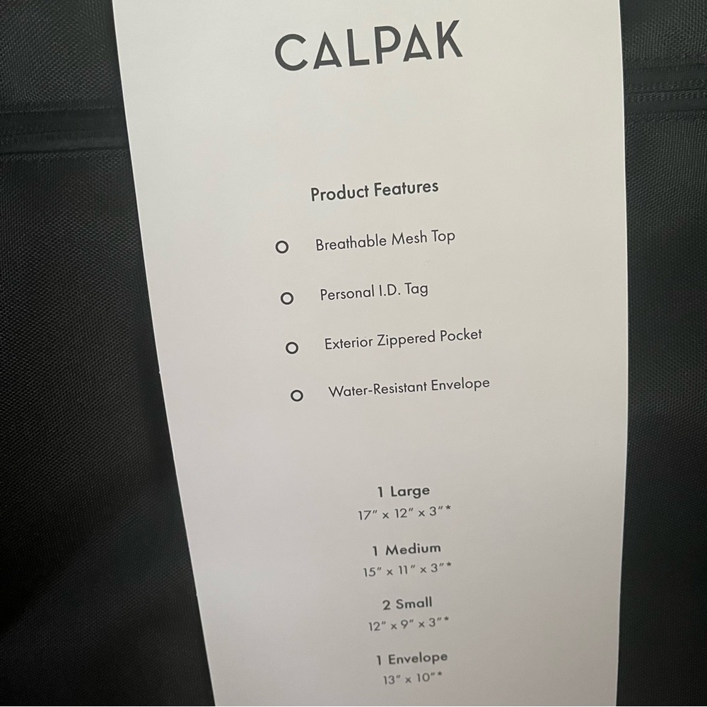 NWT Calpak Black Packing Cubes - Picture 11 of 15